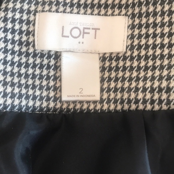 ANN TAYLOR LOFT BLACK & CREAM PENCIL SKIRT size 2 - Picture 5 of 7